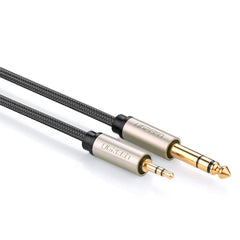 A Photo Of UGreen AV127 3.5mm to 6.35mm Audio Cable | Gold-Plated TRS Mini Jack | 1 Meter Nylon Braided Cable