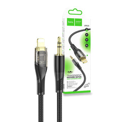 A Photo Of Hoco Lightning to 3.5mm AUX Cable 1m – High-Quality Braided Audio Cable for iPhone and iPad