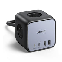 UGreen 65W USB-C GaN Charging Station - 7-Port Desktop Charger with 3 AC Outlets, 2 USB-C Ports, 2 USB-A Ports, 1.8M Extension Cord
