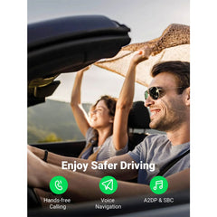 A Photo Of UGreen 70601 Bluetooth Aux Adapter – Car Aux Bluetooth v5.0 Receiver with 3.5mm Jack and Built-in Microphone for Stereo Music Streaming and Hands-Free Calls