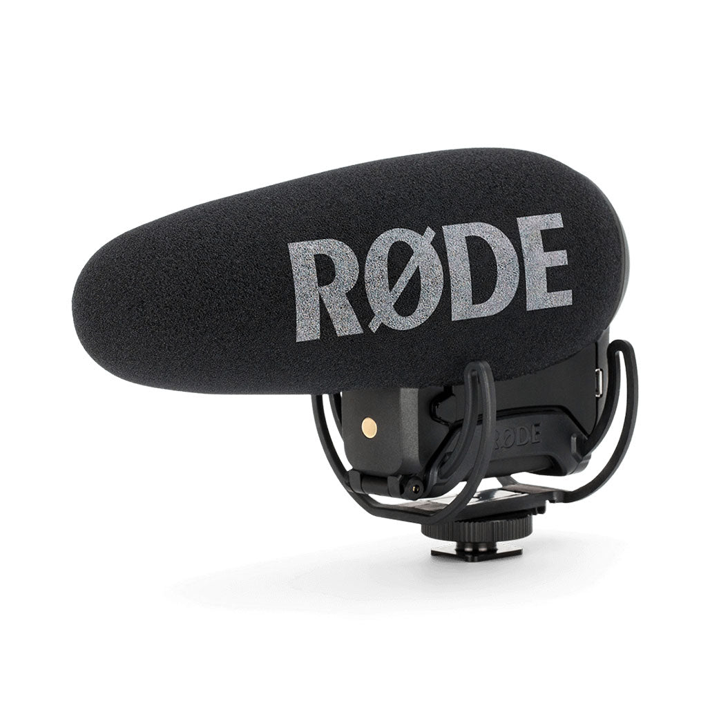 A Photo Of Rode VideoMic Pro+ Premium On-Camera Microphone with High-Pass Filter and Rechargeable Battery