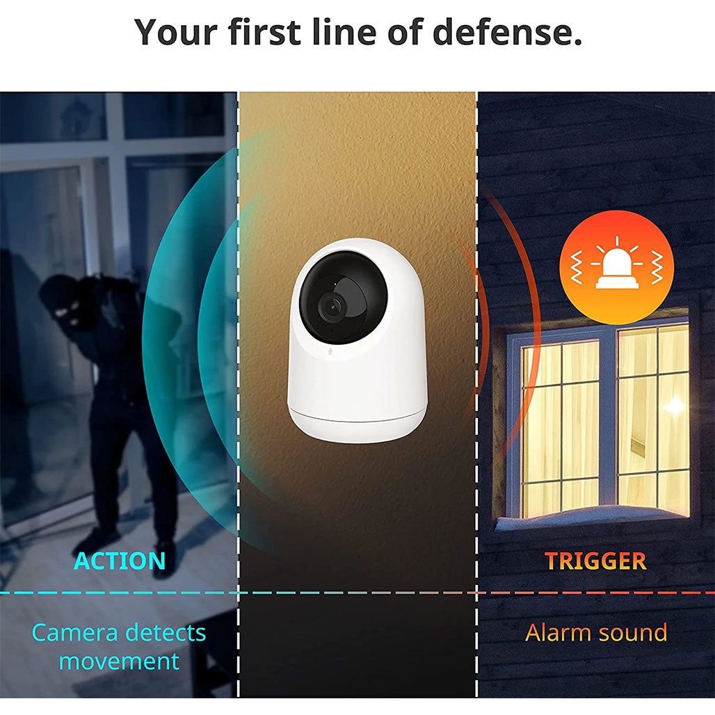 A Photo Of SwitchBot Pan/Tilt Cam 2K W3101100-WH | High-Resolution 2K Camera with 360º Pan and 115º Tilt