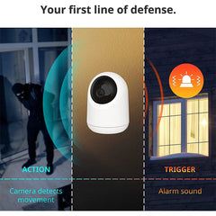 A Photo Of SwitchBot Pan/Tilt Cam 2K W3101100-WH | High-Resolution 2K Camera with 360º Pan and 115º Tilt