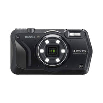 Ricoh WG6 Waterproof Compact Digital Camera - 20MP, 4K Video, Rugged Design - Black