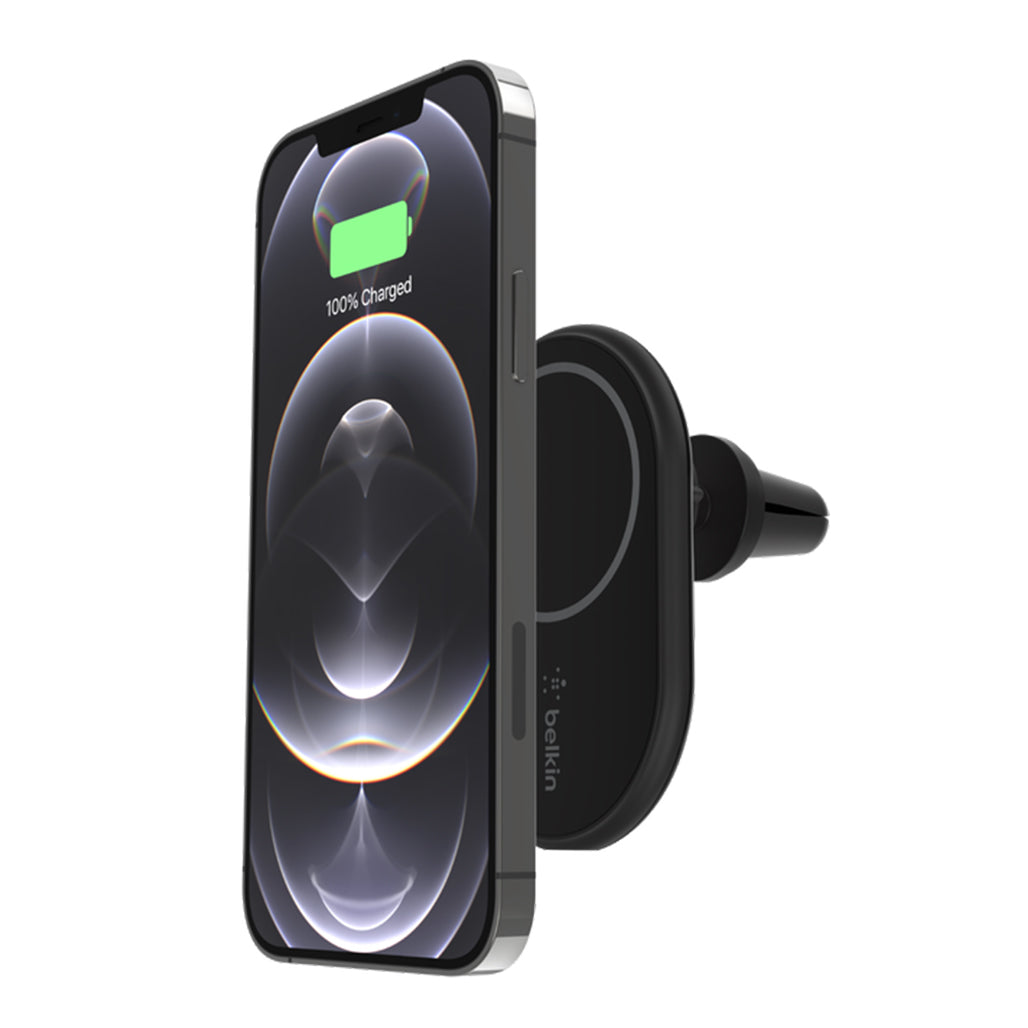 A Photo Of Belkin WIC004BTBK BoostCharge Magnetic Wireless Car Charger 10W