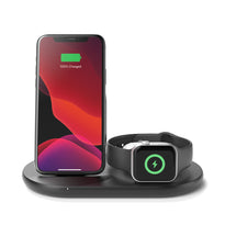 Belkin WIZ001myBK BoostCharge 3-in-1 Wireless Charger for Apple - Black