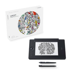 A Photo Of Wacom Intuos Pro Paper Edition - Medium PTH660P | Digital Drawing Tablet with Paper-to-Digital Workflow, Wacom Pro Pen 2, and Customizable Controls