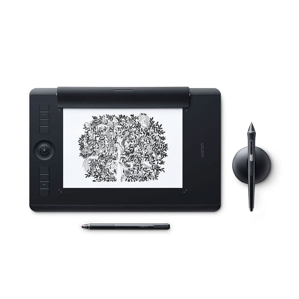 A Photo Of Wacom Intuos Pro Paper Edition - Medium PTH660P | Digital Drawing Tablet with Paper-to-Digital Workflow, Wacom Pro Pen 2, and Customizable Controls