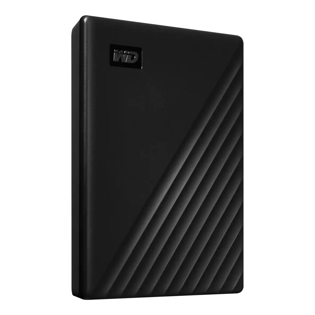 A Photo Of Western Digital My Passport 4TB Portable HDD - WDBPKJ0040BBK-WESN - Slim Design with Backup & Password Protection