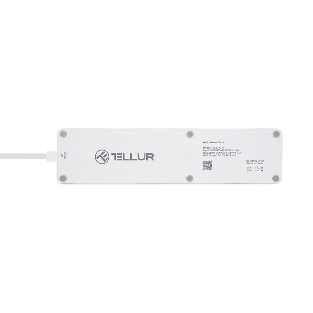 A Photo Of Tellur WiFi Smart Power Strip - 3 Outlets, 4 USB Ports, 2200W, 10A