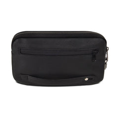 A Photo Of WiWU Alpha Anti-Theft PU Leather Clutch Bag with Coded Lock – Slim Laptop Sleeve for MacBook & Accessories – Black