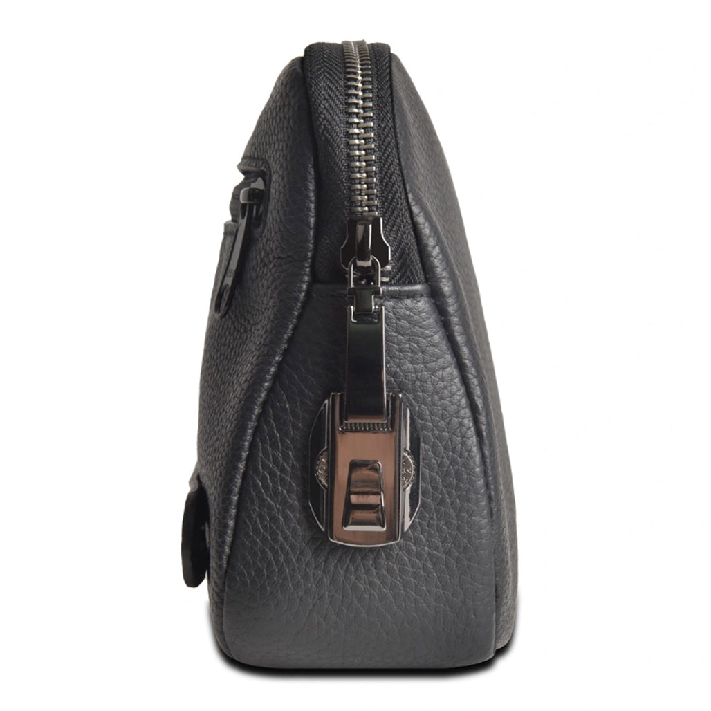 A Photo Of WiWU Alpha Anti-Theft PU Leather Clutch Bag with Coded Lock – Slim Laptop Sleeve for MacBook & Accessories – Black