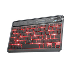A Photo Of Hoco S55 Transparent Discovery Edition Wireless Keyboard - BT v5.0, 78 Keys, 500mAh Battery, Colorful Backlight