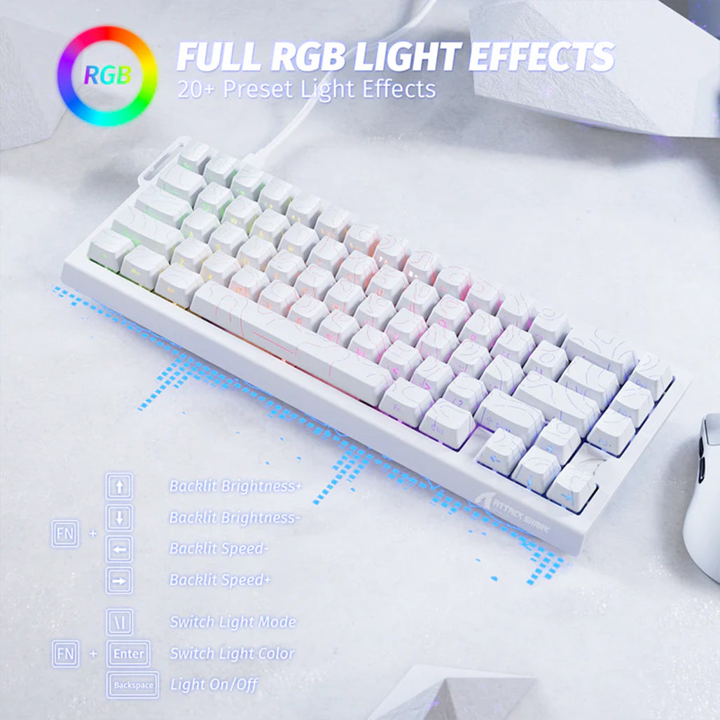 A Photo Of Attack Shark X68 HE - Wired Mechanical Gaming Keyboard