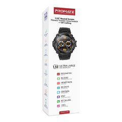 A Photo Of Promate XWatch-R19 Fitness Tracker Smartwatch with Bluetooth Calling | 1.53