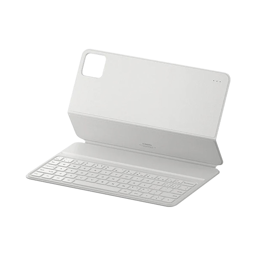 A Photo Of Xiaomi Pad 6 Keyboard - White | Magnetic Folio Case with Ergonomic Design