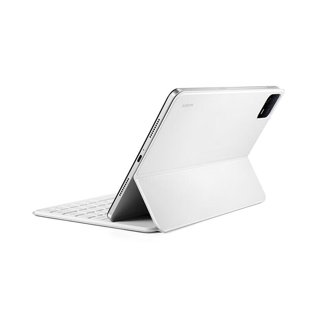 A Photo Of Xiaomi Pad 6 Keyboard - White | Magnetic Folio Case with Ergonomic Design