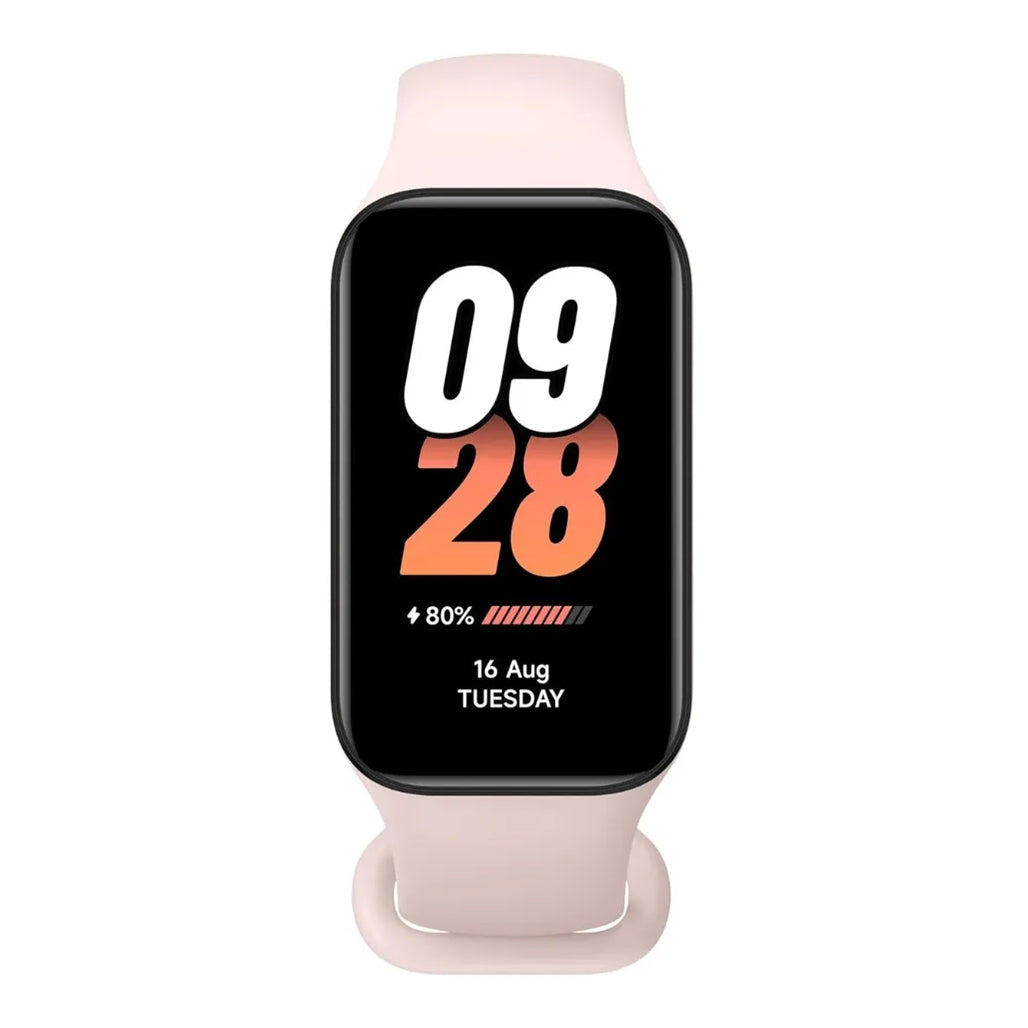 A Photo Of Xiaomi Smart Band 8 Active Pink | OB03719 - Stylish Fitness Tracker with Enhanced Display