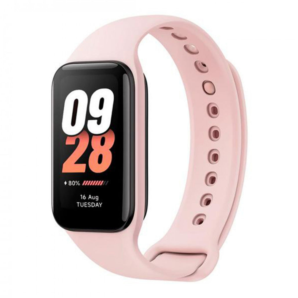 A Photo Of Xiaomi Smart Band 8 Active Pink | OB03719 - Stylish Fitness Tracker with Enhanced Display