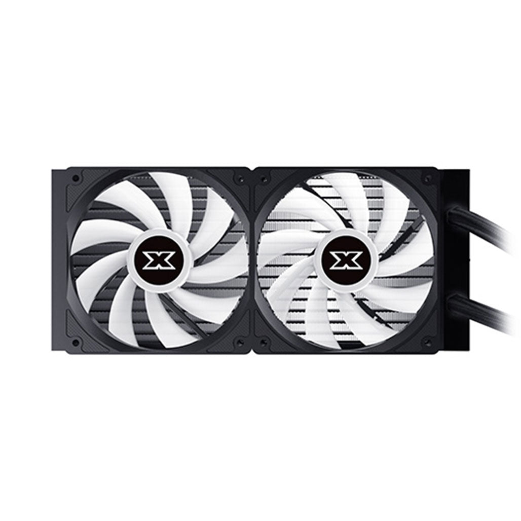 A Photo Of Xigmatek FROZR-O - 240 AIO Liquid Cooler, OLED Display Pump Head