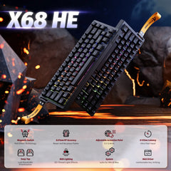A Photo Of Attack Shark X68 HE - Wired Mechanical Gaming Keyboard