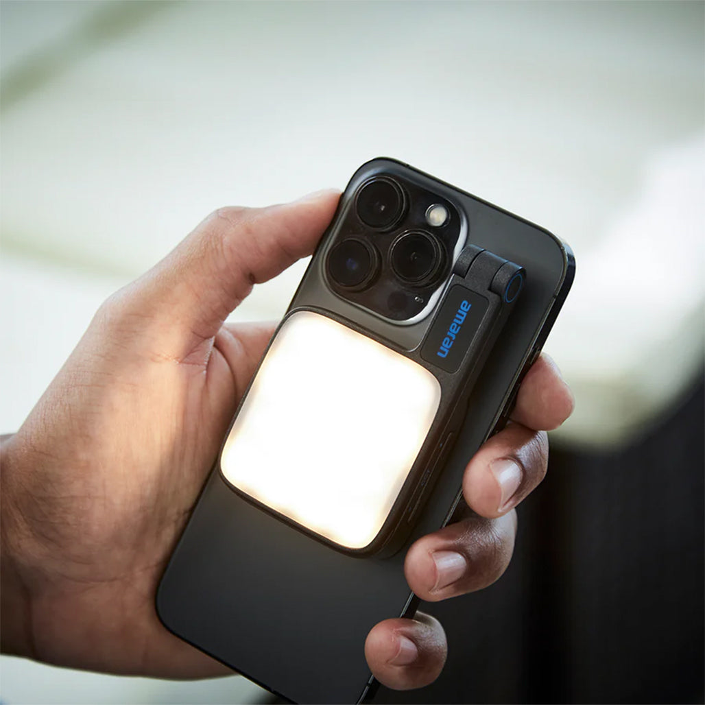 A Photo Of Amaran Go Magnetic Mini LED Phone Light – Compact MagSafe Lighting for Content Creators