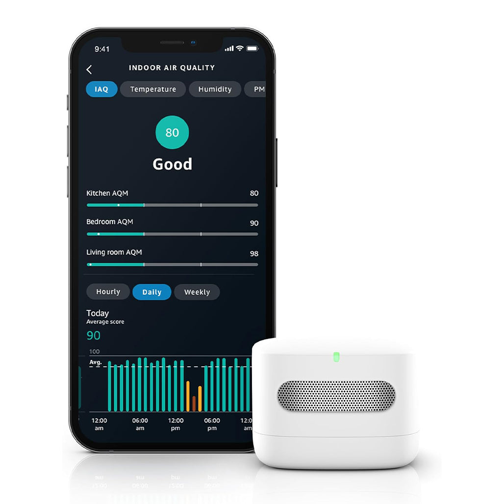 A Photo Of Amazon Smart Air Quality Monitor – Track Indoor Air, Works with Alexa