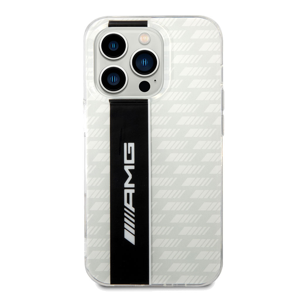 A Photo Of AMG Transparent Double Layer Case With Carbon Pattern II For iPhone 14 Pro
