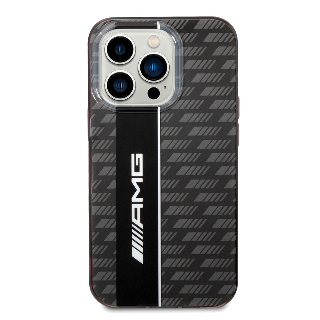 A Photo Of AMG Transparent Double Layer Case With Carbon Pattern II For iPhone 14 Pro Max