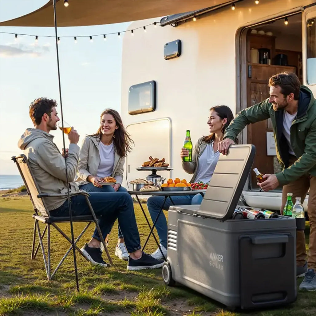 A Photo Of Anker SOLIX EverFrost 2 58L Electric Cooler (61 Qt) with 288Wh Battery