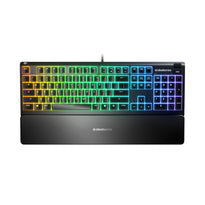SteelSeries Apex 3 Water-Resistant Whisper-Quiet Keyboard with 10-Zone RGB Lighting