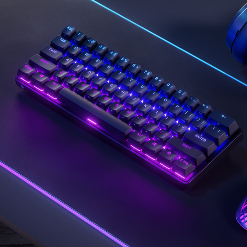 A Photo Of SteelSeries Apex Pro Mini Wireless - Compact Gaming Keyboard with Adjustable OmniPoint Switches and RGB Illumination