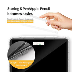 A Photo Of Araree Flexield SP Galaxy Tab S10 Ultra Clear Case - Transparent Protection with Multi-Angle Stand & S Pen Storage