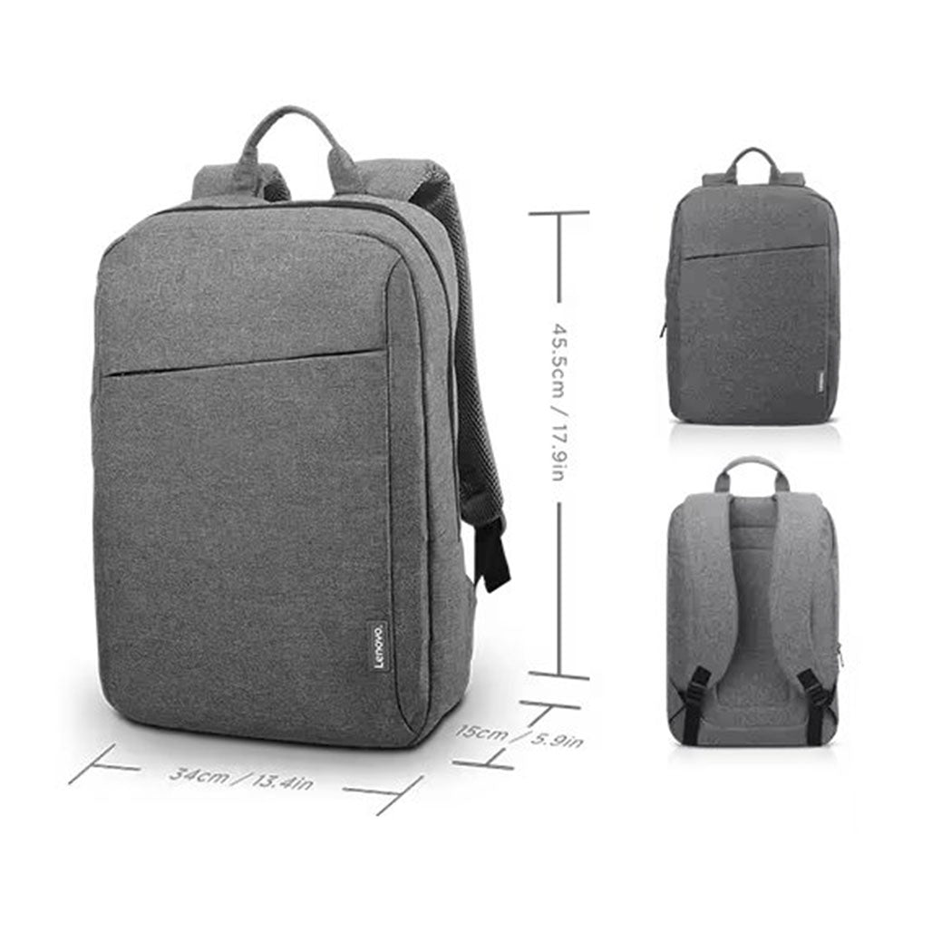 A Photo Of Lenovo 15.6-Inch Casual Laptop Backpack B210 - Black, Water-Repellent Polyester