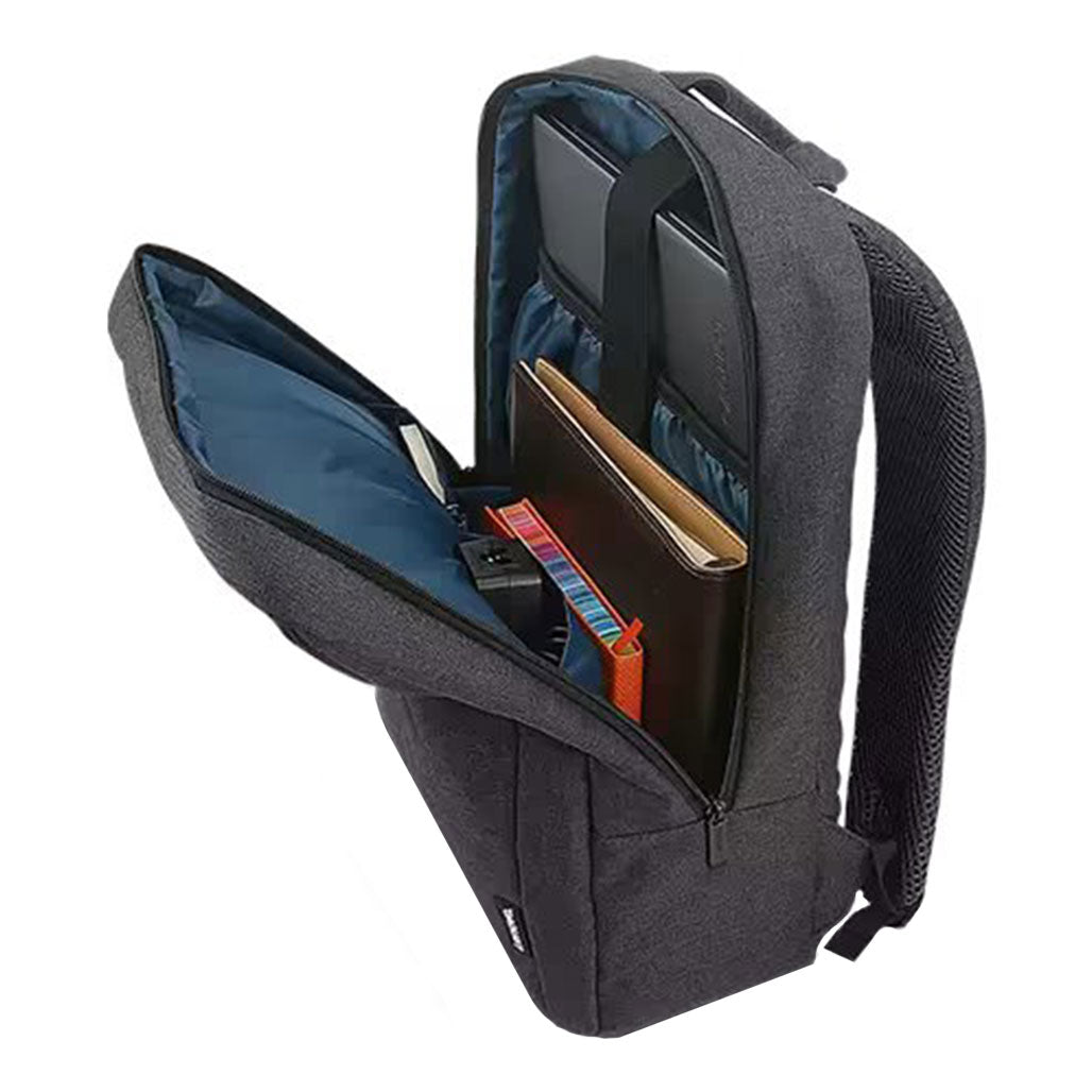 A Photo Of Lenovo 15.6-Inch Casual Laptop Backpack B210 - Black, Water-Repellent Polyester