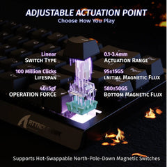 A Photo Of Attack Shark X68 HE - Wired Mechanical Gaming Keyboard