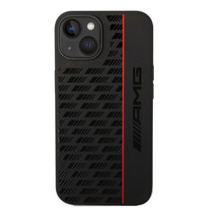 A Photo Of AMG Liquid Silicone Case With Carbon Pattern For iPhone 14 Plus
