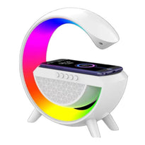 LED Wireless Charging Speaker BT2301 – HiFi Sound, Multi-Color LED, FM Radio, Long Battery Life