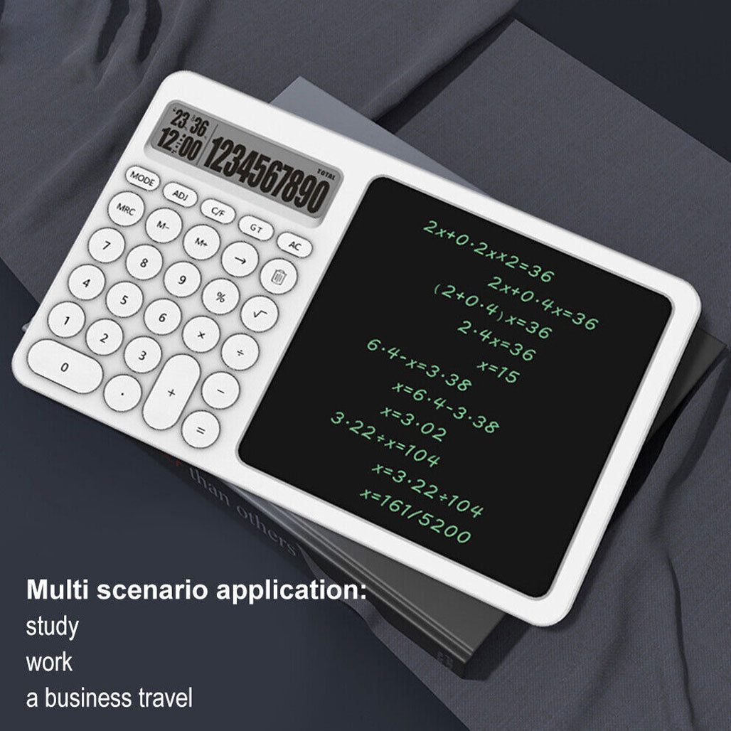 A Photo Of Calculator Writing Tablet For Office and Study