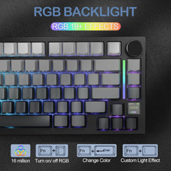 A Photo Of Attack Shark X820 Ultra 75% Tri-Mode Gasket Wireless Mechanical Gaming Keyboard