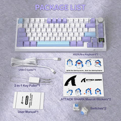 A Photo Of Attack Shark X820 Ultra 75% Tri-Mode Gasket Wireless Mechanical Gaming Keyboard
