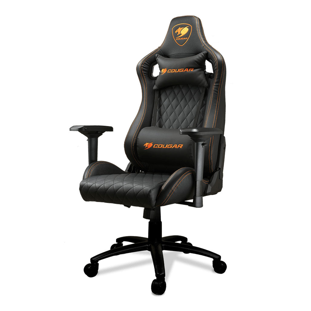 A Photo Of Cougar Armor S - Gaming Chair - Premium PVC Leather, High-Density Foam, and Diamond Check Pattern