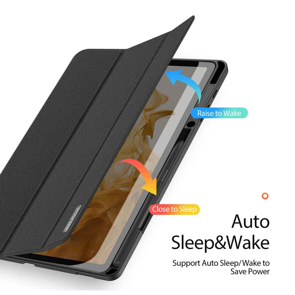 A Photo Of Samsung Galaxy Tab S7/S8 Ultra Smart Cover Case with Pencil Holder – Premium Flip Leather TPU Protection