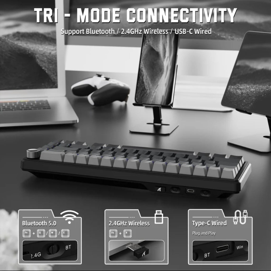A Photo Of Attack Shark X66 Wireless Mechanical Gaming Keyboard
