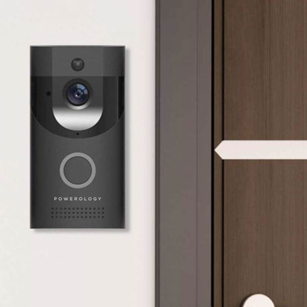 A Photo Of Powerology Smart Video Doorbell with Night Vision, Motion Sensor, and Two-Way Talk – HD 1080P Security Solution