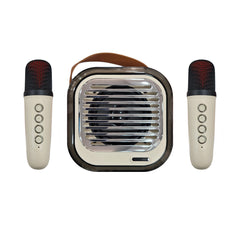 A Photo Of Green Lion Duet Echo Karaoke Speaker - Bluetooth 5.3, 10W Output | GNDUECH10WBG