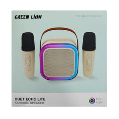 A Photo Of Green Lion Duet Echo Lite Karaoke Speaker - Bluetooth 5.3, 5W Output | GNDUECHL5WBG