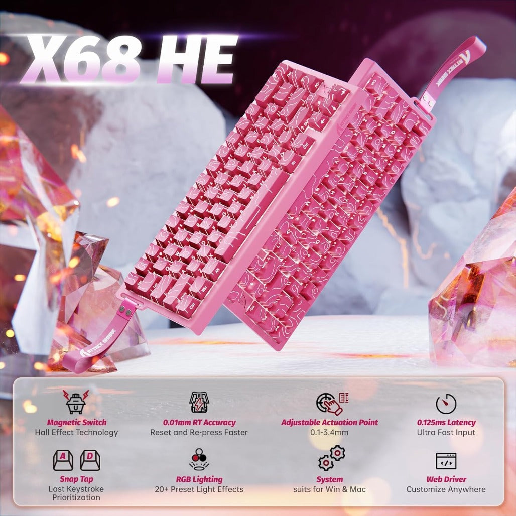 A Photo Of Attack Shark X68 HE - Wired Mechanical Gaming Keyboard