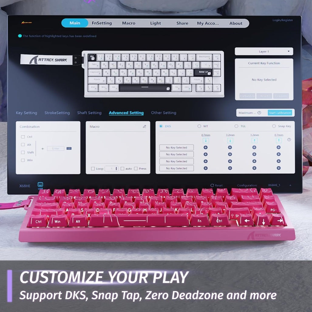 A Photo Of Attack Shark X68 HE - Wired Mechanical Gaming Keyboard