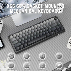 A Photo Of Attack Shark X66 Wireless Mechanical Gaming Keyboard